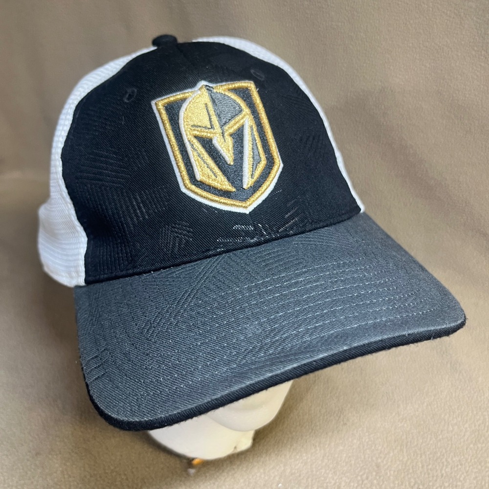 Fanatics Vegas Golden Knights NHL Trucker Hat Snapback Black White Grey Gold